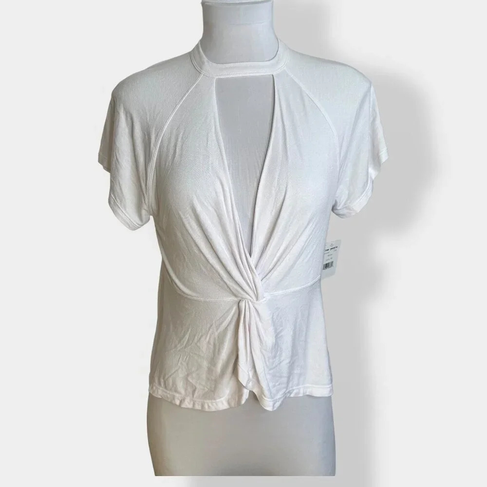 Free People Just A Twist Top XS White